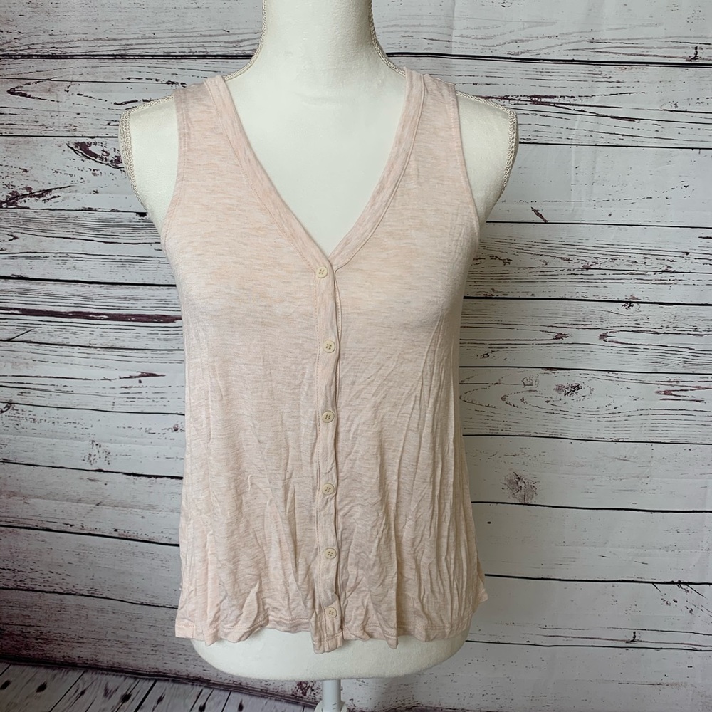 Pink Rose button up tank size S Small